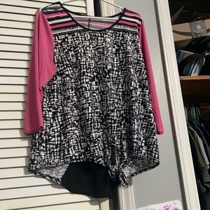Cute Pink and Black Blouse